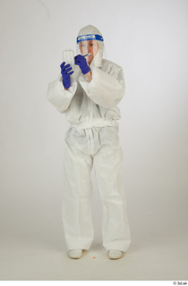 Photos Daya Jones Nurse in Protective Suit Pose preparing test…